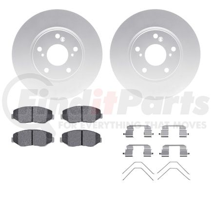 4512-59191 by DYNAMIC FRICTION COMPANY - GEOSPEC Coated Rotors with 5000 Brake Pads - Ceramic and Hardware