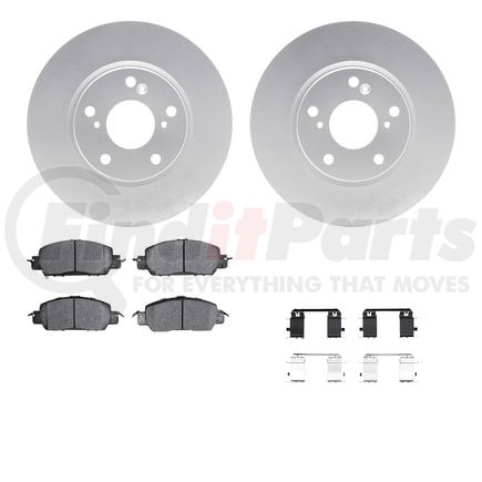 4512-59192 by DYNAMIC FRICTION COMPANY - GEOSPEC Coated Rotors with 5000 Brake Pads - Ceramic and Hardware