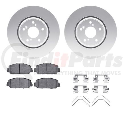 4512-59195 by DYNAMIC FRICTION COMPANY - GEOSPEC Coated Rotors with 5000 Brake Pads - Ceramic and Hardware