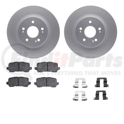 4512-59198 by DYNAMIC FRICTION COMPANY - GEOSPEC Coated Rotors with 5000 Brake Pads - Ceramic and Hardware