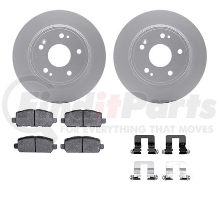 4512-59207 by DYNAMIC FRICTION COMPANY - GEOSPEC Coated Rotors with 5000 Brake Pads - Ceramic and Hardware