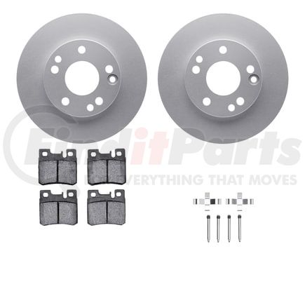 4512-63124 by DYNAMIC FRICTION COMPANY - GEOSPEC Coated Rotors with 5000 Brake Pads - Ceramic and Hardware