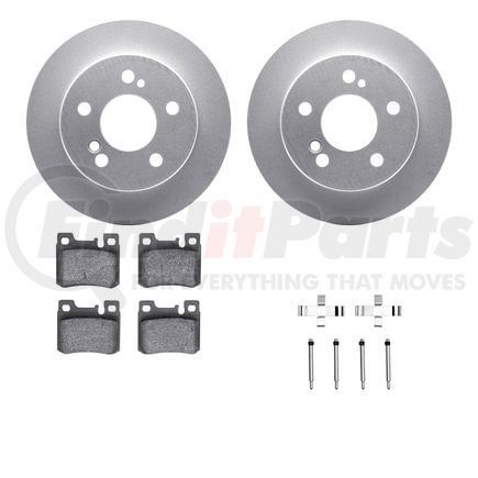 4512-63128 by DYNAMIC FRICTION COMPANY - GEOSPEC Coated Rotors with 5000 Brake Pads - Ceramic and Hardware