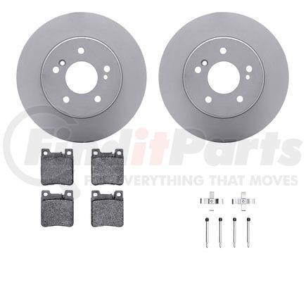 4512-63140 by DYNAMIC FRICTION COMPANY - GEOSPEC Coated Rotors with 5000 Brake Pads - Ceramic and Hardware