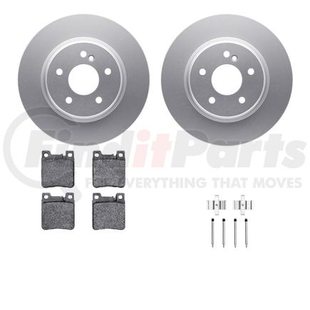 4512-63141 by DYNAMIC FRICTION COMPANY - GEOSPEC Coated Rotors with 5000 Brake Pads - Ceramic and Hardware