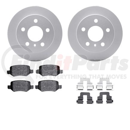 4512-63188 by DYNAMIC FRICTION COMPANY - GEOSPEC Coated Rotors with 5000 Brake Pads - Ceramic and Hardware