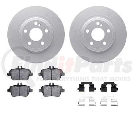 4512-63196 by DYNAMIC FRICTION COMPANY - GEOSPEC Coated Rotors with 5000 Brake Pads - Ceramic and Hardware