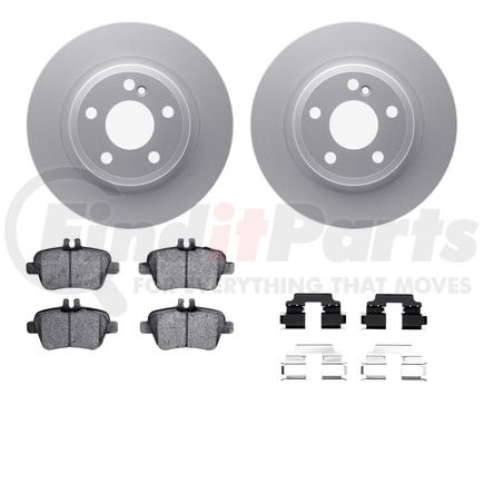 4512-63199 by DYNAMIC FRICTION COMPANY - GEOSPEC Coated Rotors with 5000 Brake Pads - Ceramic and Hardware