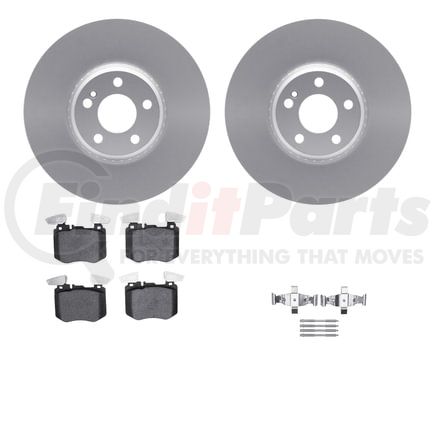 4512-63206 by DYNAMIC FRICTION COMPANY - GEOSPEC Coated Rotors with 5000 Brake Pads - Ceramic and Hardware