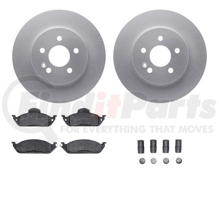 4512-63207 by DYNAMIC FRICTION COMPANY - GEOSPEC Coated Rotors with 5000 Brake Pads - Ceramic and Hardware