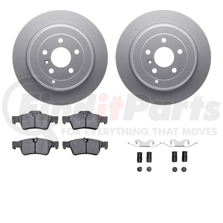 4512-63220 by DYNAMIC FRICTION COMPANY - GEOSPEC Coated Rotors with 5000 Brake Pads - Ceramic and Hardware