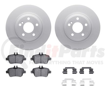 4512-63242 by DYNAMIC FRICTION COMPANY - GEOSPEC Coated Rotors with 5000 Brake Pads - Ceramic and Hardware