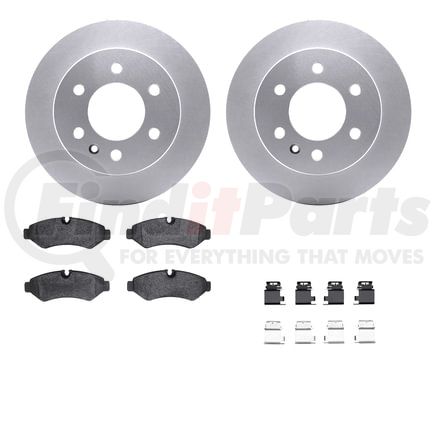 4512-63245 by DYNAMIC FRICTION COMPANY - Geospec Rotors with 5000 Advanced Brake Pads includes Hardware