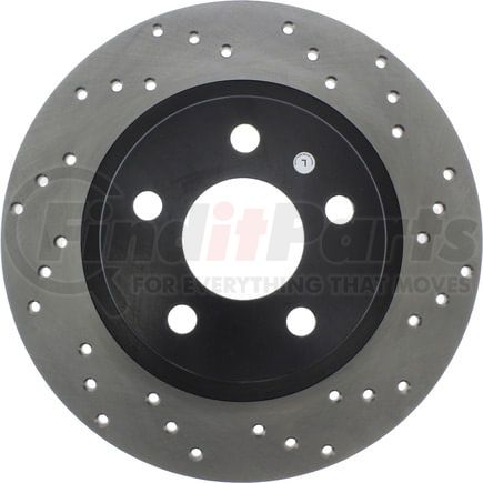 128.62064L by STOPTECH - StopTech Sport Cross Drilled Brake Rotor; Rear Left