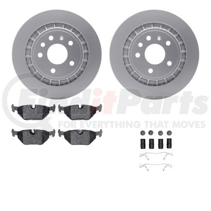 4512-65035 by DYNAMIC FRICTION COMPANY - GEOSPEC Coated Rotors with 5000 Brake Pads - Ceramic and Hardware