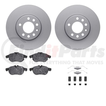 4512-65037 by DYNAMIC FRICTION COMPANY - GEOSPEC Coated Rotors with 5000 Brake Pads - Ceramic and Hardware