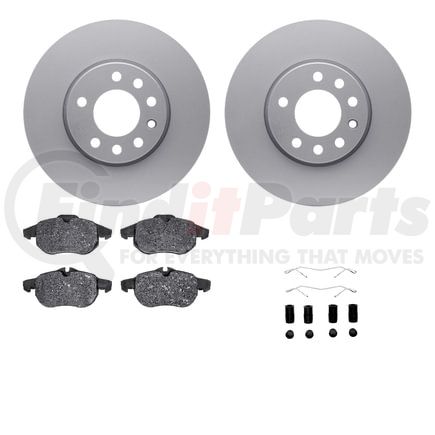 4512-65038 by DYNAMIC FRICTION COMPANY - GEOSPEC Coated Rotors with 5000 Brake Pads - Ceramic and Hardware