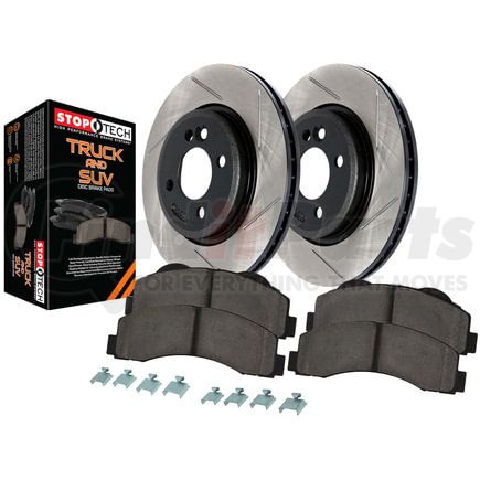 970.58503 by STOPTECH - StopTech Truck Axle Pack; Slotted; Rear