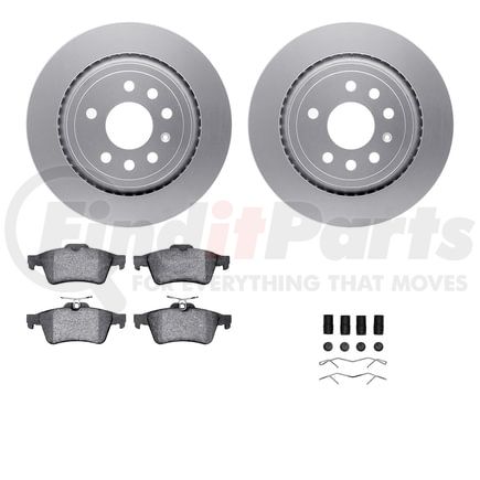 4512-65044 by DYNAMIC FRICTION COMPANY - GEOSPEC Coated Rotors with 5000 Brake Pads - Ceramic and Hardware