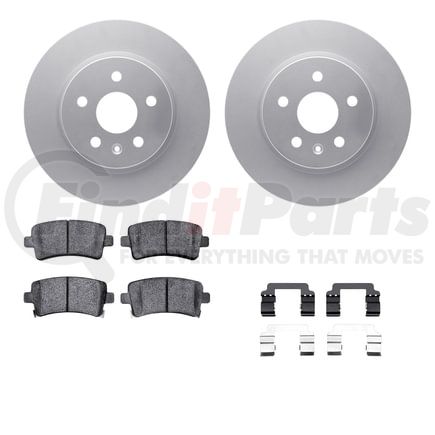 4512-65050 by DYNAMIC FRICTION COMPANY - GEOSPEC Coated Rotors with 5000 Brake Pads - Ceramic and Hardware