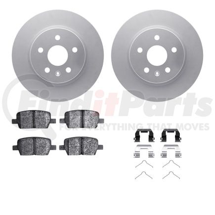 4512-65052 by DYNAMIC FRICTION COMPANY - GEOSPEC Coated Rotors with 5000 Brake Pads - Ceramic and Hardware