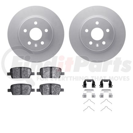 4512-65053 by DYNAMIC FRICTION COMPANY - GEOSPEC Coated Rotors with 5000 Brake Pads - Ceramic and Hardware