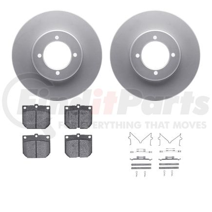 4512-67074 by DYNAMIC FRICTION COMPANY - GEOSPEC Coated Rotors with 5000 Brake Pads - Ceramic and Hardware