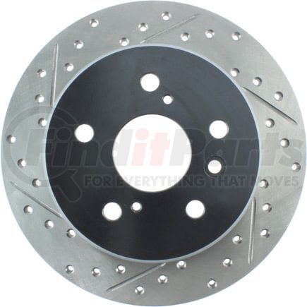 127.44080R by STOPTECH - StopTech Sport Drilled & Slotted Brake Rotor; Rear Right