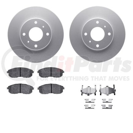 4512-67084 by DYNAMIC FRICTION COMPANY - GEOSPEC Coated Rotors with 5000 Brake Pads - Ceramic and Hardware