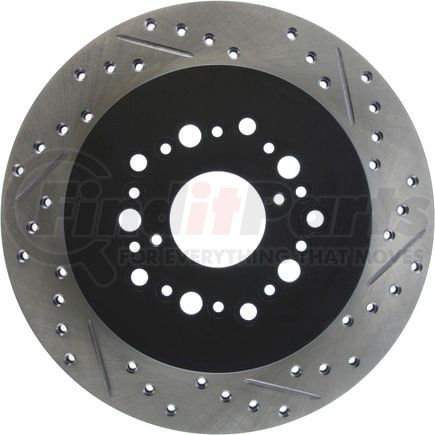 127.44084CL by STOPTECH - StopTech Sport Cryo Drilled & Slotted Brake Rotor; Rear Left