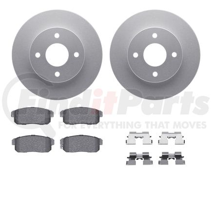 4512-67098 by DYNAMIC FRICTION COMPANY - GEOSPEC Coated Rotors with 5000 Brake Pads - Ceramic and Hardware