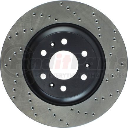 128.62082L by STOPTECH - StopTech Sport Cross Drilled Brake Rotor; Front Left