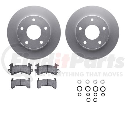 4512-48082 by DYNAMIC FRICTION COMPANY - GEOSPEC Coated Rotors with 5000 Brake Pads - Ceramic and Hardware