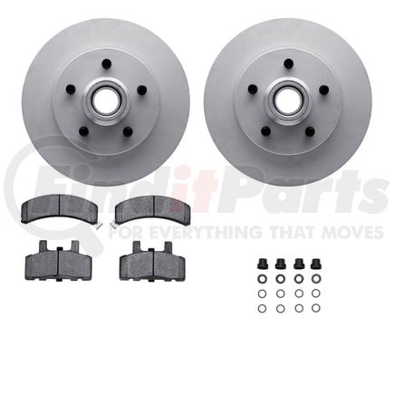 4512-48093 by DYNAMIC FRICTION COMPANY - GEOSPEC Coated Rotors with 5000 Brake Pads - Ceramic and Hardware