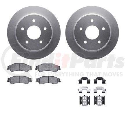 4512-48105 by DYNAMIC FRICTION COMPANY - GEOSPEC Coated Rotors with 5000 Brake Pads - Ceramic and Hardware