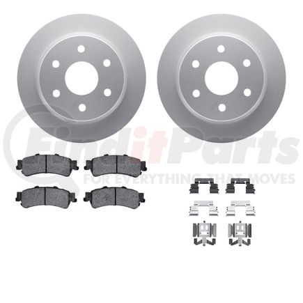 4512-48109 by DYNAMIC FRICTION COMPANY - GEOSPEC Coated Rotors with 5000 Brake Pads - Ceramic and Hardware