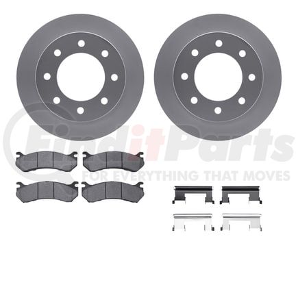 4512-48112 by DYNAMIC FRICTION COMPANY - GEOSPEC Coated Rotors with 5000 Brake Pads - Ceramic and Hardware