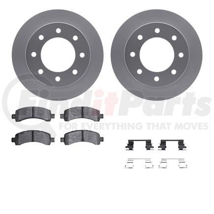 4512-48113 by DYNAMIC FRICTION COMPANY - GEOSPEC Coated Rotors with 5000 Brake Pads - Ceramic and Hardware