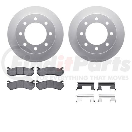 4512-48114 by DYNAMIC FRICTION COMPANY - GEOSPEC Coated Rotors with 5000 Brake Pads - Ceramic and Hardware