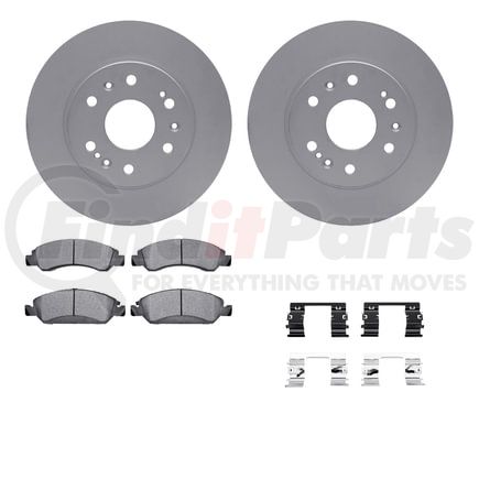 4512-48128 by DYNAMIC FRICTION COMPANY - GEOSPEC Coated Rotors with 5000 Brake Pads - Ceramic and Hardware