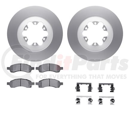 4512-48139 by DYNAMIC FRICTION COMPANY - GEOSPEC Coated Rotors with 5000 Brake Pads - Ceramic and Hardware