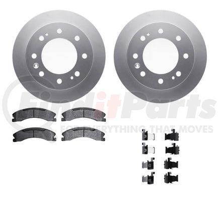 4512-48141 by DYNAMIC FRICTION COMPANY - GEOSPEC Coated Rotors with 5000 Brake Pads - Ceramic and Hardware