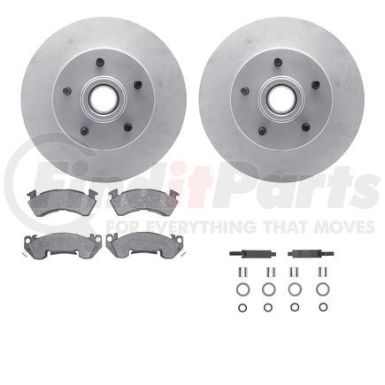 4512-51002 by DYNAMIC FRICTION COMPANY - GEOSPEC Coated Rotors with 5000 Brake Pads - Ceramic and Hardware