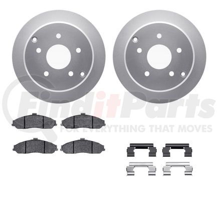 4512-52029 by DYNAMIC FRICTION COMPANY - GEOSPEC Coated Rotors with 5000 Brake Pads - Ceramic and Hardware