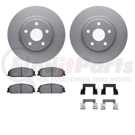 4512-52034 by DYNAMIC FRICTION COMPANY - GEOSPEC Coated Rotors with 5000 Brake Pads - Ceramic and Hardware