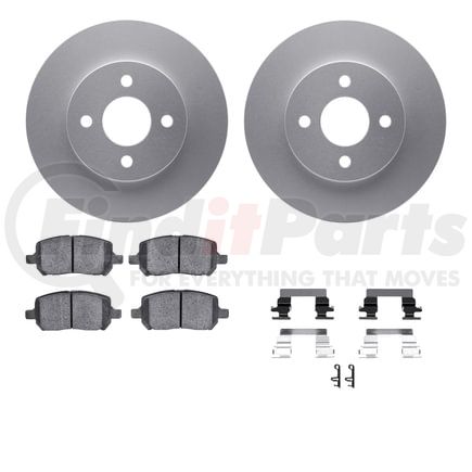 4512-53012 by DYNAMIC FRICTION COMPANY - GEOSPEC Coated Rotors with 5000 Brake Pads - Ceramic and Hardware