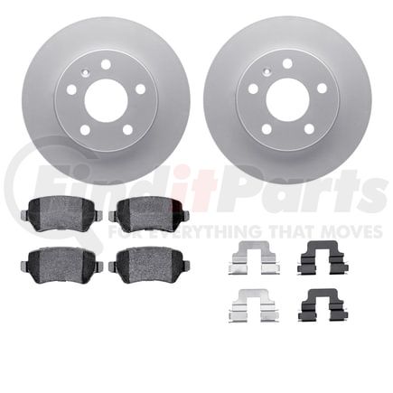 4512-53020 by DYNAMIC FRICTION COMPANY - GEOSPEC Coated Rotors with 5000 Brake Pads - Ceramic and Hardware