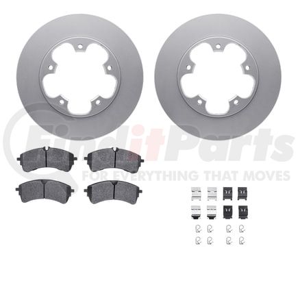 4512-54233 by DYNAMIC FRICTION COMPANY - Geospec Rotors with 5000 Advanced Brake Pads includes Hardware