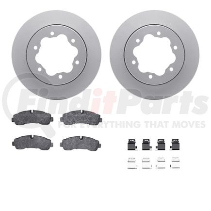 4512-54245 by DYNAMIC FRICTION COMPANY - Geospec Rotors with 5000 Advanced Brake Pads includes Hardware