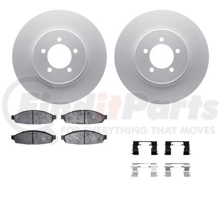 4512-55016 by DYNAMIC FRICTION COMPANY - GEOSPEC Coated Rotors with 5000 Brake Pads - Ceramic and Hardware